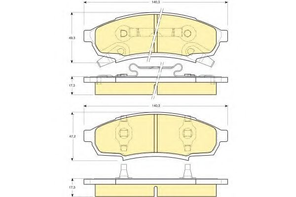 set placute frana,frana disc