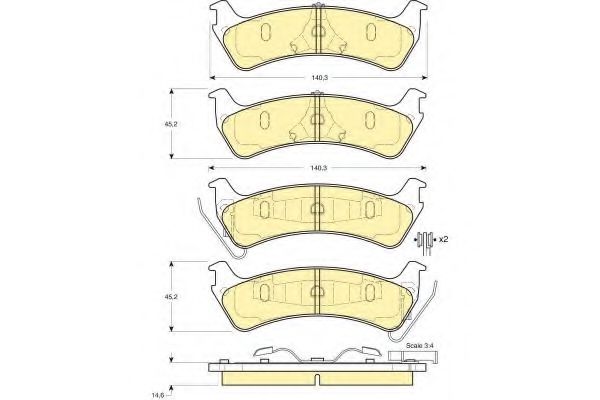 set placute frana,frana disc