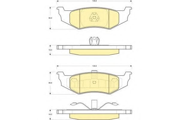 set placute frana,frana disc