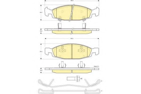 set placute frana,frana disc