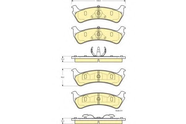 set placute frana,frana disc