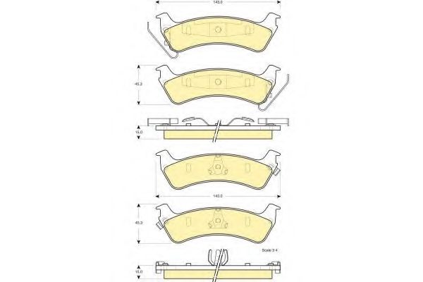 set placute frana,frana disc