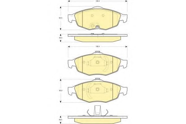 set placute frana,frana disc