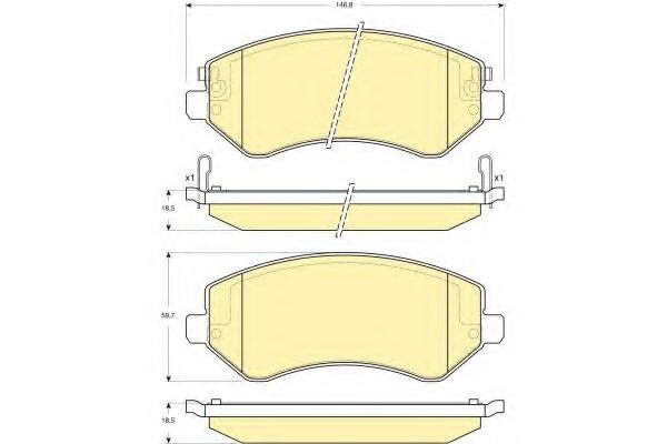 set placute frana,frana disc