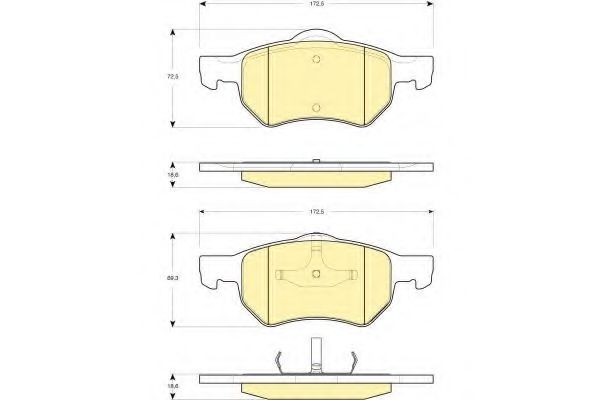 set placute frana,frana disc