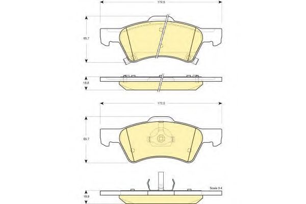 set placute frana,frana disc