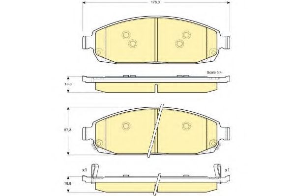 set placute frana,frana disc