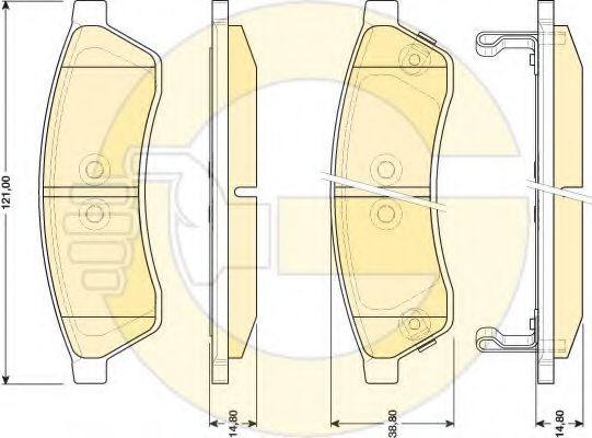 set placute frana,frana disc