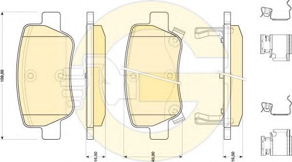 set placute frana,frana disc