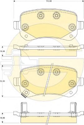 set placute frana,frana disc