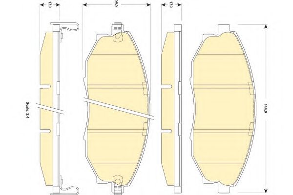 set placute frana,frana disc