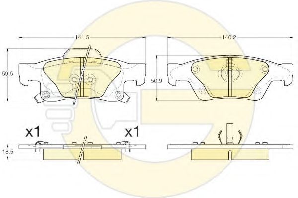 set placute frana,frana disc