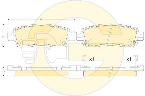 set placute frana,frana disc