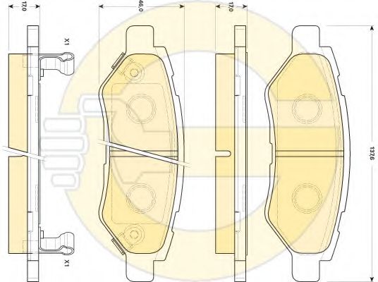 set placute frana,frana disc