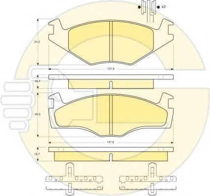 Set frana, frana disc