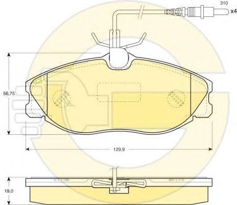 Set frana, frana disc