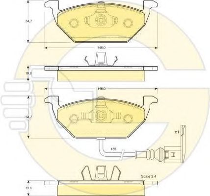 Set frana, frana disc