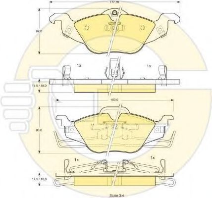 Set frana, frana disc