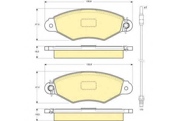 Set frana, frana disc