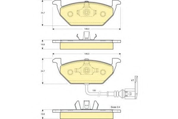 Set frana, frana disc