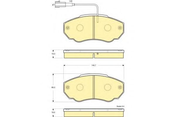 Set frana, frana disc