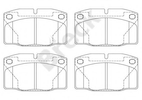 set placute frana,frana disc