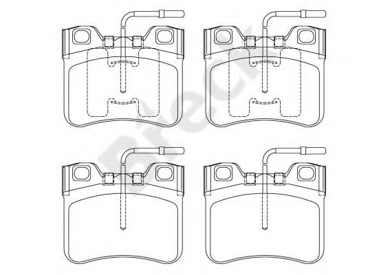 set placute frana,frana disc