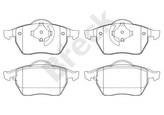 set placute frana,frana disc