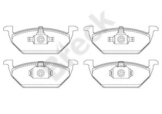 set placute frana,frana disc