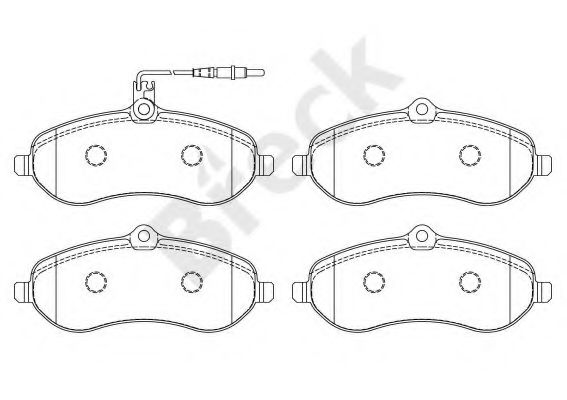 set placute frana,frana disc