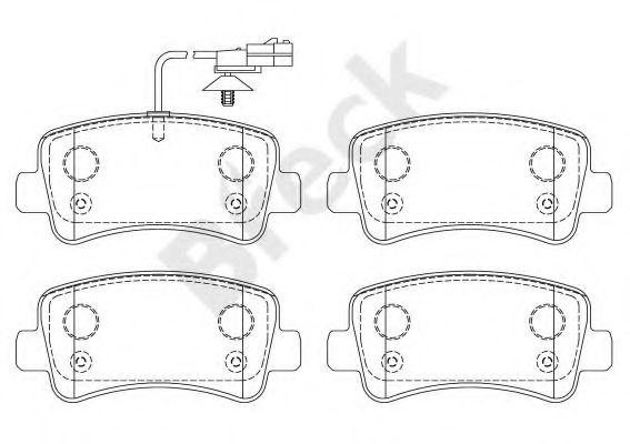 set placute frana,frana disc