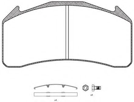 set placute frana,frana disc