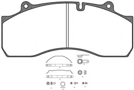 set placute frana,frana disc