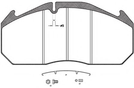 set placute frana,frana disc