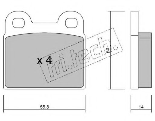 set placute frana,frana disc