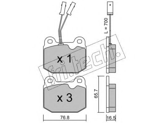 set placute frana,frana disc