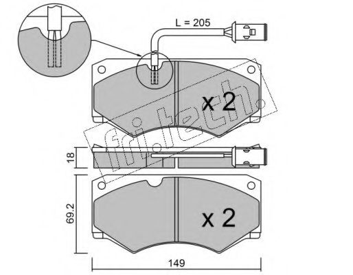 set placute frana,frana disc