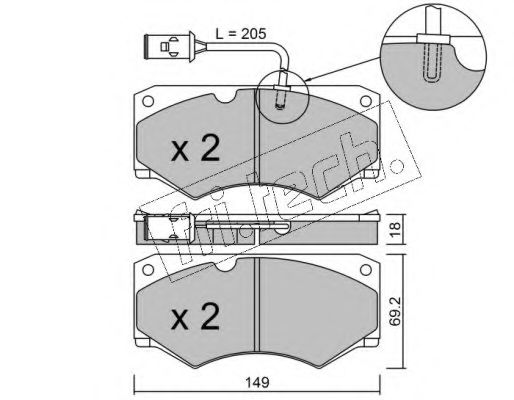 set placute frana,frana disc