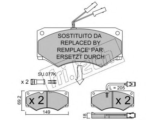 set placute frana,frana disc