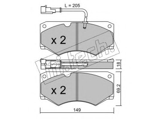 set placute frana,frana disc