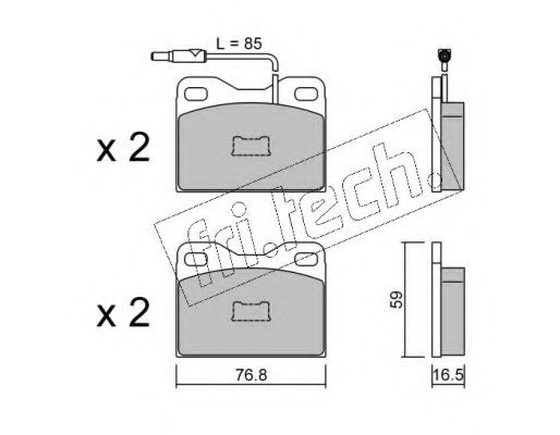 set placute frana,frana disc