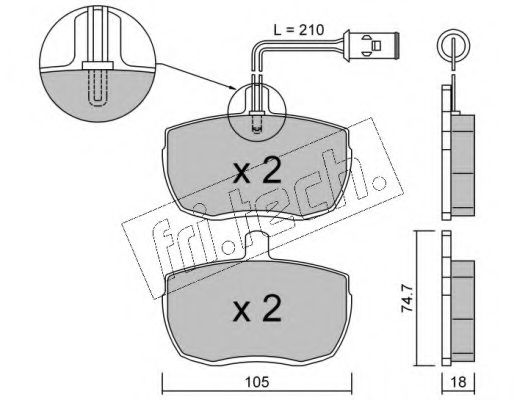 set placute frana,frana disc