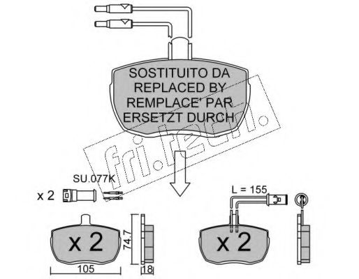 set placute frana,frana disc