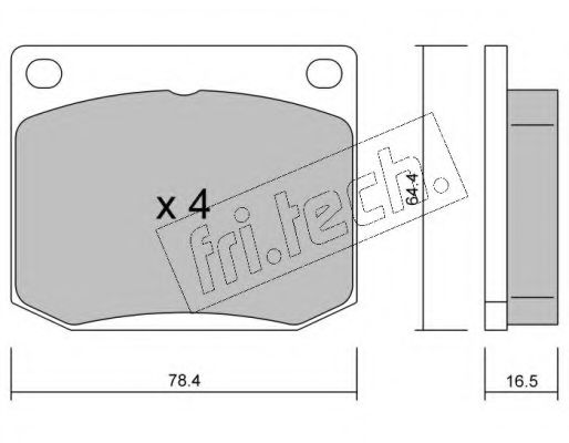 set placute frana,frana disc