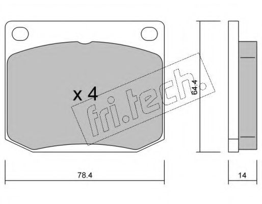 set placute frana,frana disc