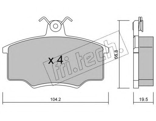 set placute frana,frana disc