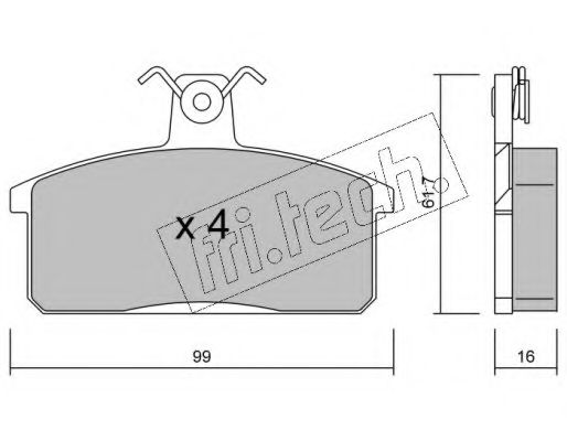 set placute frana,frana disc