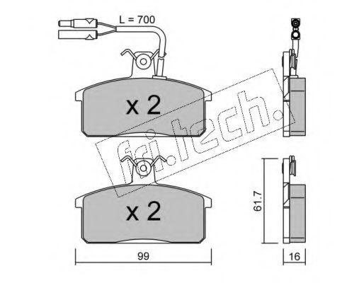 set placute frana,frana disc