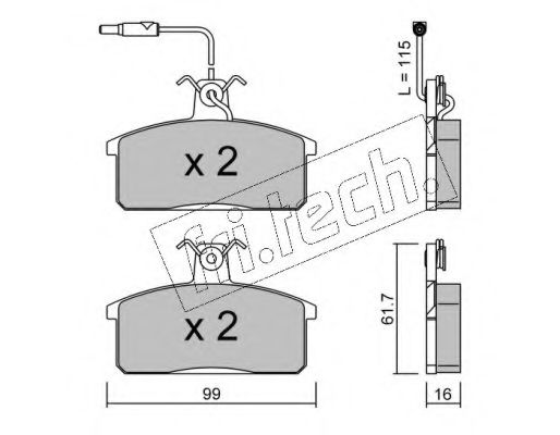 set placute frana,frana disc