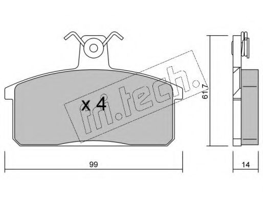 set placute frana,frana disc